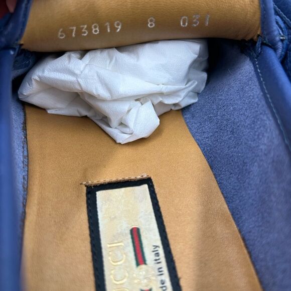 Men’s Gucci, leather web horse bit loafer size 8 fits 9  US maiden Italy - Picture 7 of 9